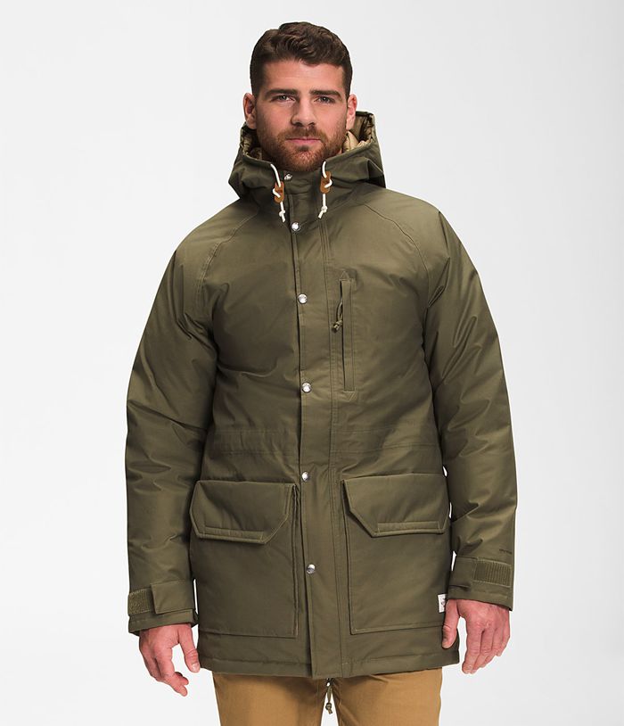 Plumifero The North Face Hombre Nieve Parka - Colombia HBLOIP798 - Verde Oliva